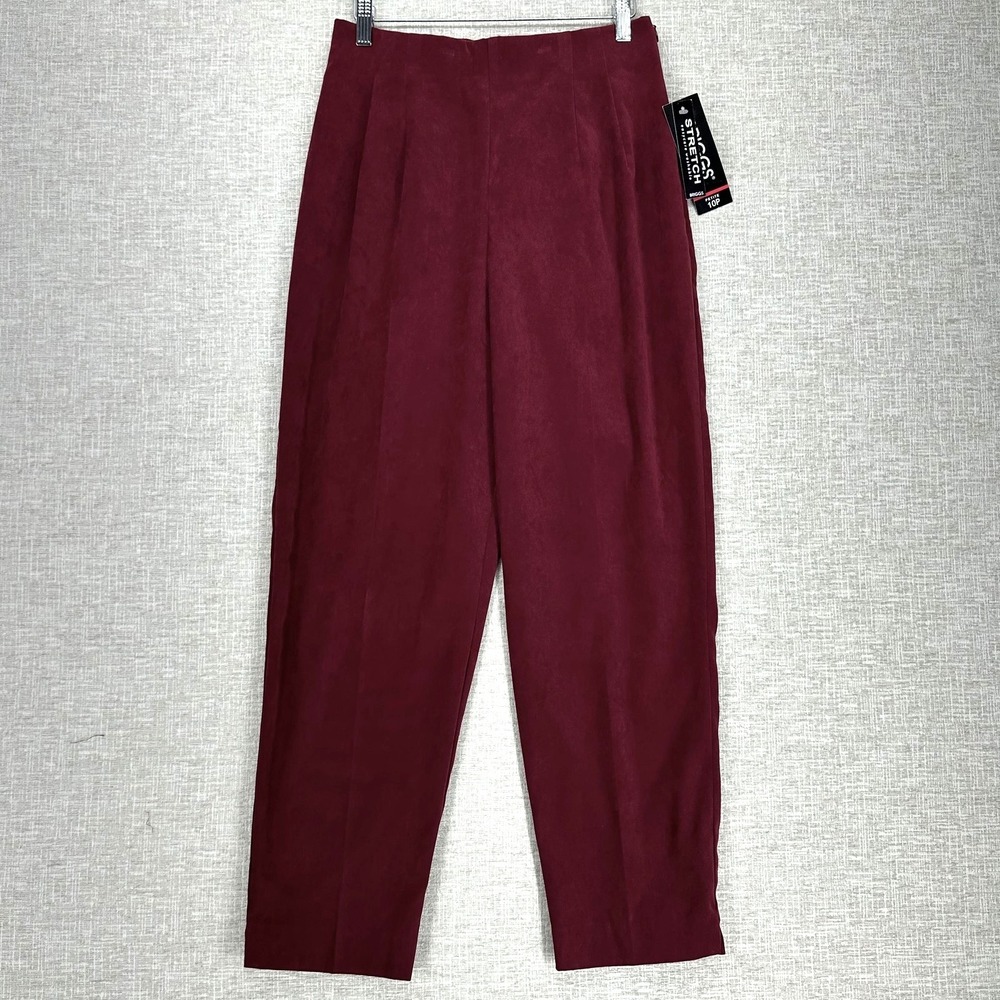 Briggs New York Pants Womens 10P Raspberry Stretch Side Zip Dress Trousers